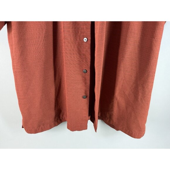 Van Heusen Short Sleeve Button Up Shirt, Burnt Orange, Men's Size XXL - Picture 4 of 12